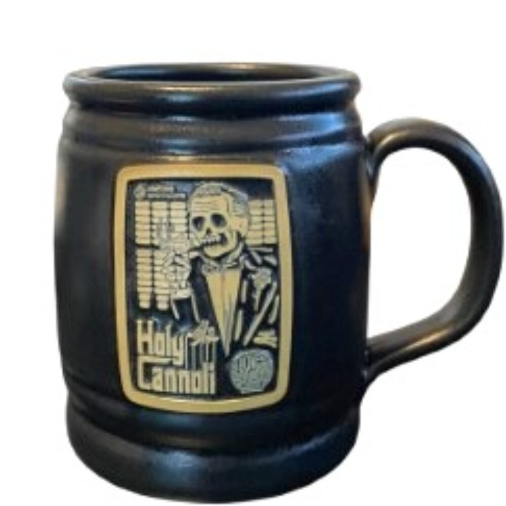 Deneen Pottery Bones Coffee Stoneware Mug Holy Cannoli Mob Boss Collectible